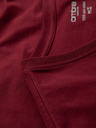 Ombre Clothing Klassisches Herren-Baumwoll-T-Shirt BASIC mit V-Ausschnitt - bordeaux