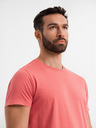 Ombre Clothing Herren klassisches Baumwoll-T-Shirt BASIC - koralle