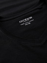 Ombre Clothing Herren klassisches Baumwoll-T-Shirt BASIC mit Ausschnitt - schwarz