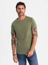 Ombre Clothing Herren klassisches Baumwoll-T-Shirt BASIC - khaki