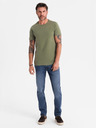 Ombre Clothing Herren klassisches Baumwoll-T-Shirt BASIC - khaki