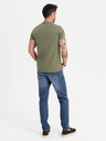 Ombre Clothing Herren klassisches Baumwoll-T-Shirt BASIC - khaki