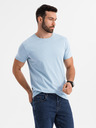 Ombre Clothing Herren klassisches Baumwoll-T-Shirt BASIC - hellblau
