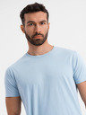 Ombre Clothing Herren klassisches Baumwoll-T-Shirt BASIC - hellblau