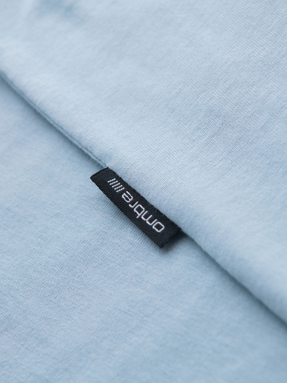 Ombre Clothing Herren klassisches Baumwoll-T-Shirt BASIC - hellblau