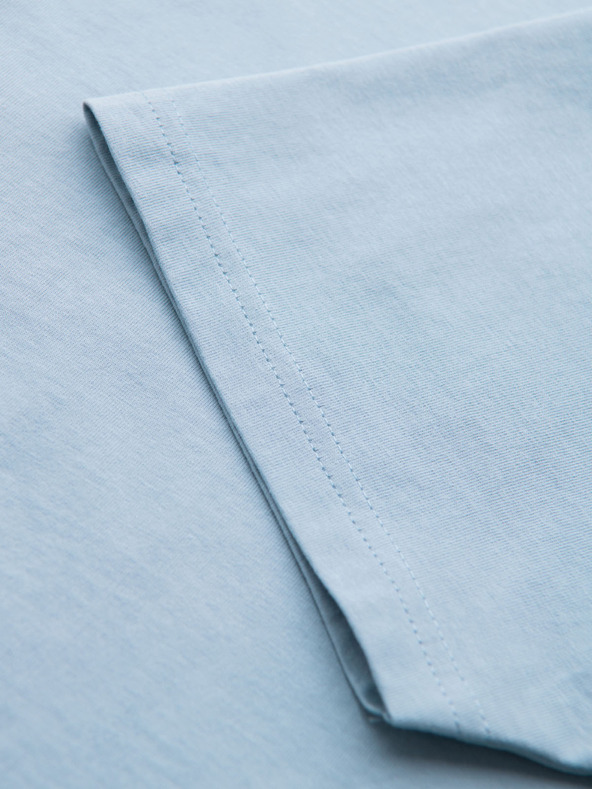 Ombre Clothing Herren klassisches Baumwoll-T-Shirt BASIC - hellblau