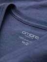 Ombre Clothing Herren klassisches Baumwoll-T-Shirt BASIC mit V-Ausschnitt - blau meliert