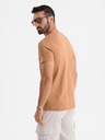 Ombre Clothing BASIC Herren klassisches Baumwoll-T-Shirt - braun