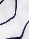 Ombre Clothing Herren-Poloshirt mit langen Ärmeln und horizontalen Streifen aus Viskose - weiß und dunkelblau