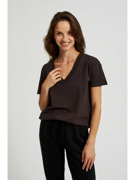 Moodo Braunes Damen T-Shirt