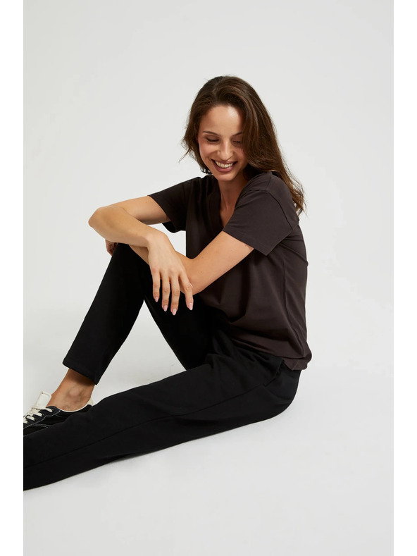 Moodo Braunes Damen T-Shirt