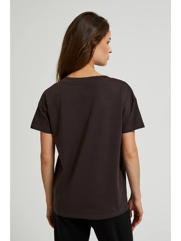 Moodo Braunes Damen T-Shirt