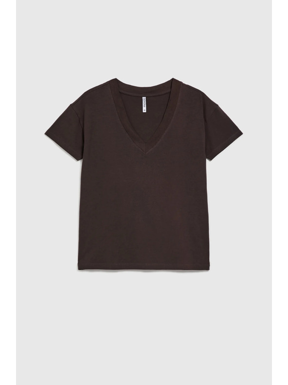 Moodo Braunes Damen T-Shirt