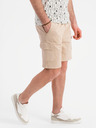 Ombre Clothing Herren Cargo-Shorts mit elastischem Bund - Beige