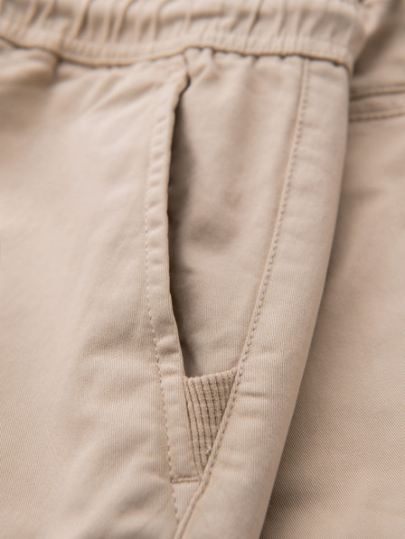 Ombre Clothing Herren Cargo-Shorts mit elastischem Bund - Beige