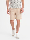 Ombre Clothing Herren Cargo-Shorts mit elastischem Bund - Beige
