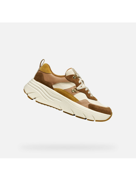 Geox Hellbraune Damen-Sneaker Geox Diamanta