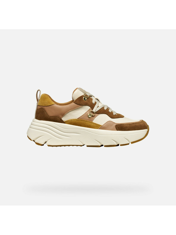 Geox Hellbraune Damen-Sneaker Geox Diamanta