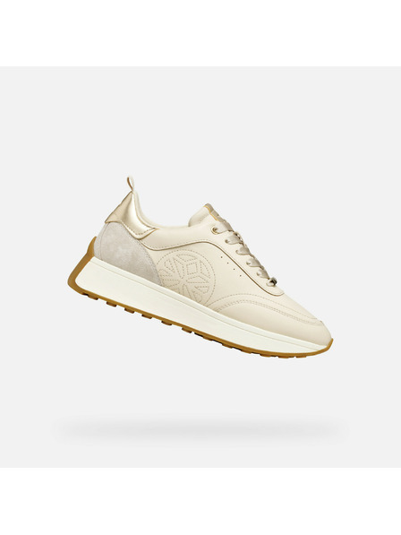 Geox Creme Damen Geox Amabel Turnschuhe