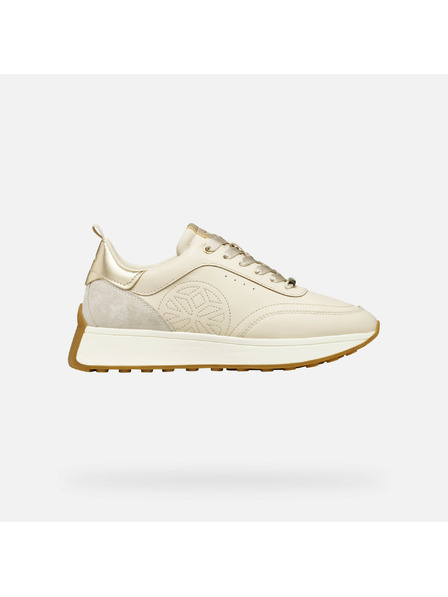 Geox Creme Damen Geox Amabel Turnschuhe