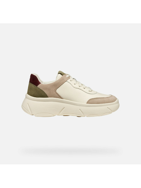 Geox Cremefarbene Damen-Sneaker Geox Nebula 2.0