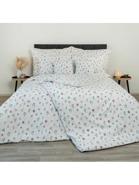 Kvalitex Klassische Crep-Bettwäsche 140x200, 70x90cm Sommerwiese