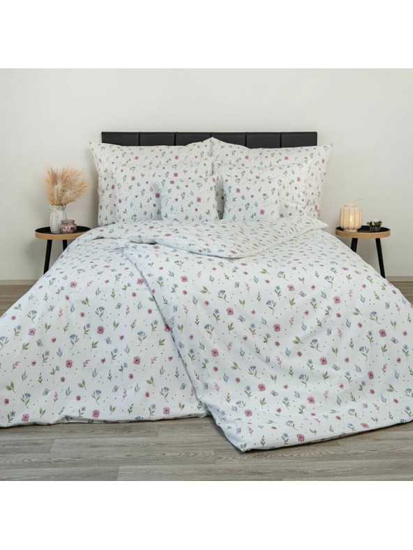 Kvalitex Klassische Crep-Bettwäsche 140x200, 70x90cm Sommerwiese