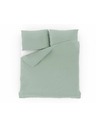 Kvalitex Französische Satin-Bettwäsche mit Streifen, verlängert 1+2, 240x220, 70x90cm OLIVE