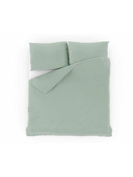Kvalitex Französische Satin-Bettwäsche mit Streifen, verlängert 1+2, 240x220, 70x90cm OLIVE
