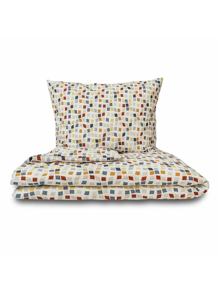 Kvalitex Verlängertes Krepp-Bettwäsche-Set 140x220, 70x90cm Mosaik