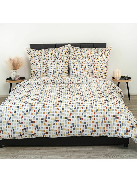 Kvalitex Französisches Krepp-Bettwäsche-Set 240x200, 70x90cm Mosaik