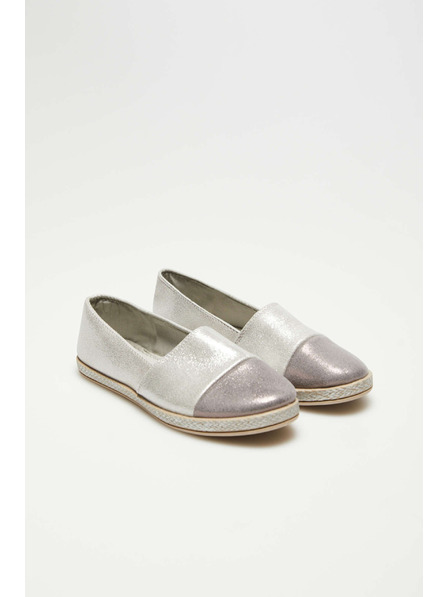 Moodo Silberne Espadrilles