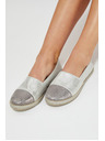 Moodo Silberne Espadrilles