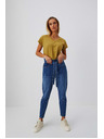 Moodo Blaue Paperbag-Jeans
