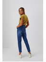 Moodo Blaue Paperbag-Jeans