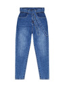 Moodo Blaue Paperbag-Jeans