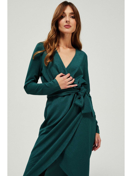 Moodo Petrolblaues Wickelkleid