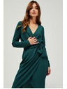 Moodo Petrolblaues Wickelkleid