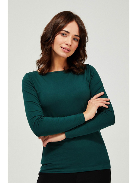 Moodo Petrolblaues Langarmshirt