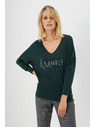 Moodo Baumwollbluse mit Strass-Steinen