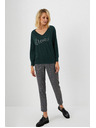 Moodo Baumwollbluse mit Strass-Steinen