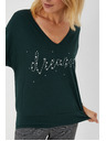 Moodo Baumwollbluse mit Strass-Steinen