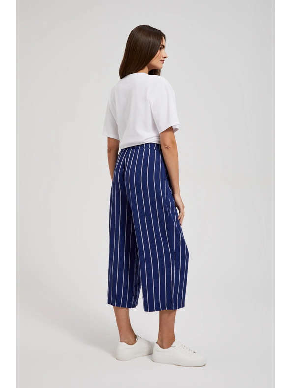 Moodo Dunkelblau gestreifte Hose