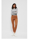 Moodo Braune Slim-Fit Hosen