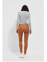 Moodo Braune Slim-Fit Hosen