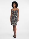 Orsay Schwarzes gemustertes kurzes Damenkleid ORSAY