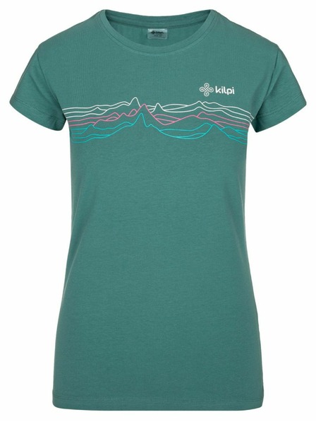 Kilpi Petrolfarbenes Damen-Baumwoll-T-Shirt Kilpi Toffees