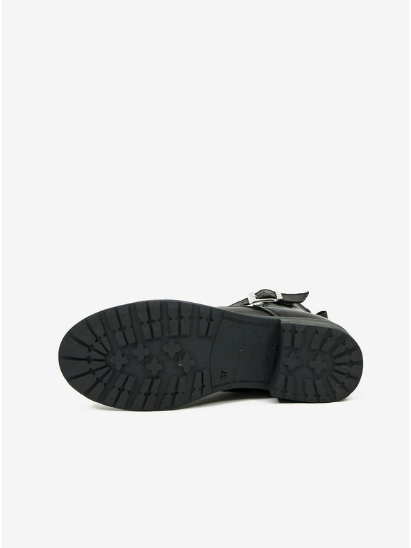 Ojju Schwarze Damenstiefeletten aus Leder OJJU