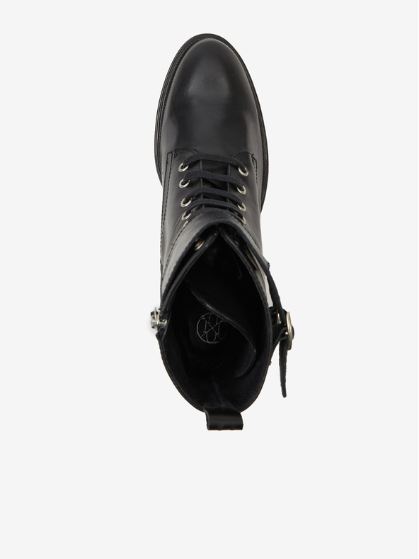 Ojju Schwarze Damenstiefeletten aus Leder OJJU