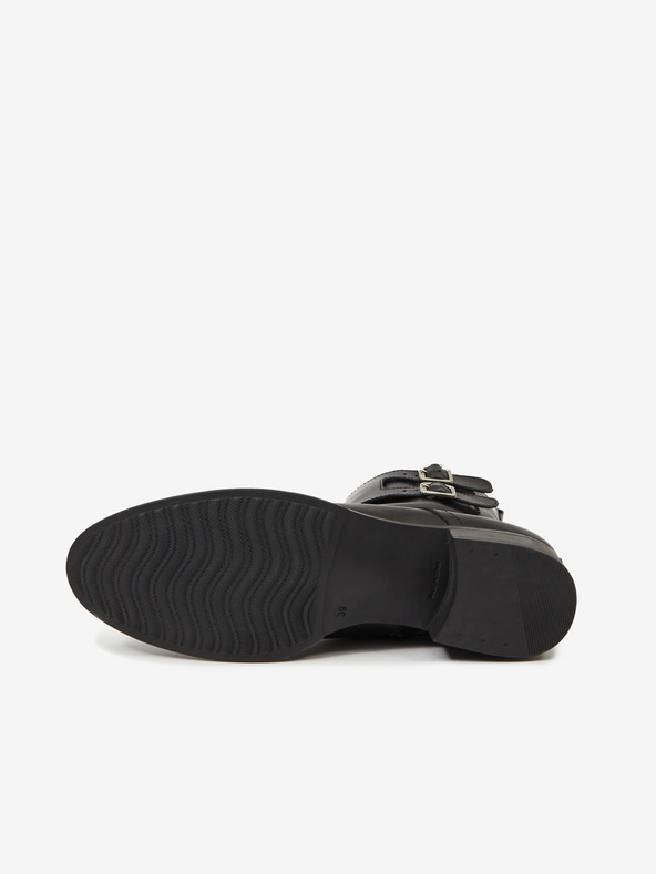 Ojju Schwarze Damenstiefeletten aus Leder OJJU